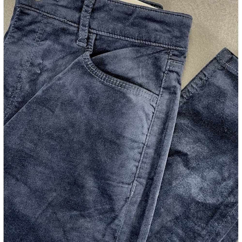 NWT Ann Taylor Loft Curvy Velvet Pants Sz 4/27 Navy Soft‎ Stretch Skinny NEW